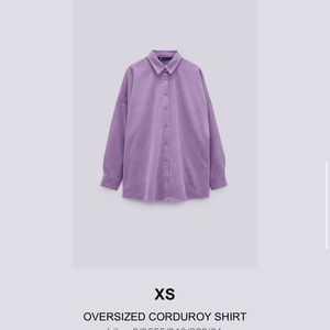 ZARA Oversized corduroy shirt (2 colors!)